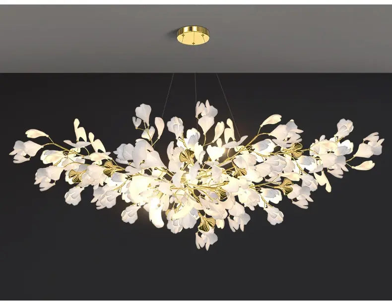 DecorBites™ Modern Ginkgo Leaf LED Chandelier Dining Room Lighting