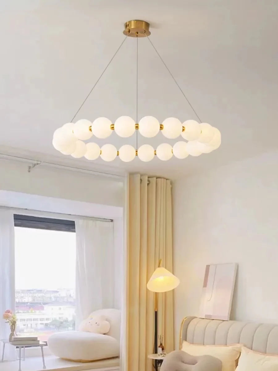 Nordic Magic Bean Round Gold Pendant Light