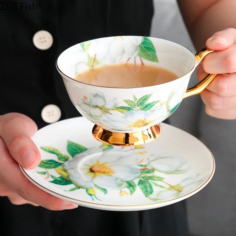 Green Floral Ceramic Set