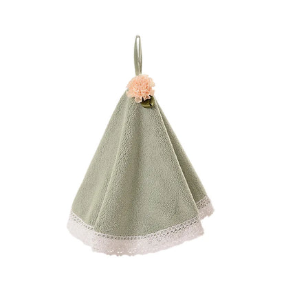 DecorBites™ Lace Dress Baby Hand Towel: Soft, Absorbent, and Cute for Kitchen & Bathroom