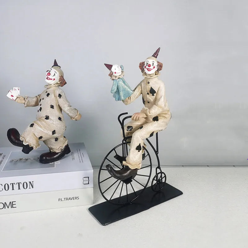 DecorBites™ Circus Clown Joker Figurine: Cheerful Buffoon Doll for Home Office Decor
