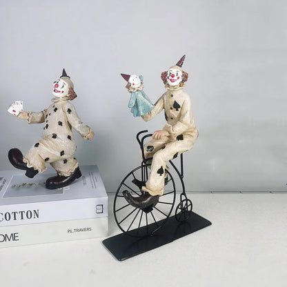 DecorBites™ Circus Clown Joker Figurine: Cheerful Buffoon Doll for Home Office Decor
