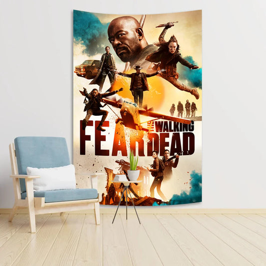 Decobites Daryl Dixon Tapestry: Classic Horror Wall Mount for Bedroom & Computer Room