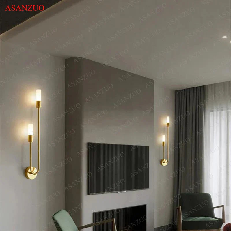 DecorBites™ LED Gold Candlestick Wall Light for Indoor Decor and Ambiance