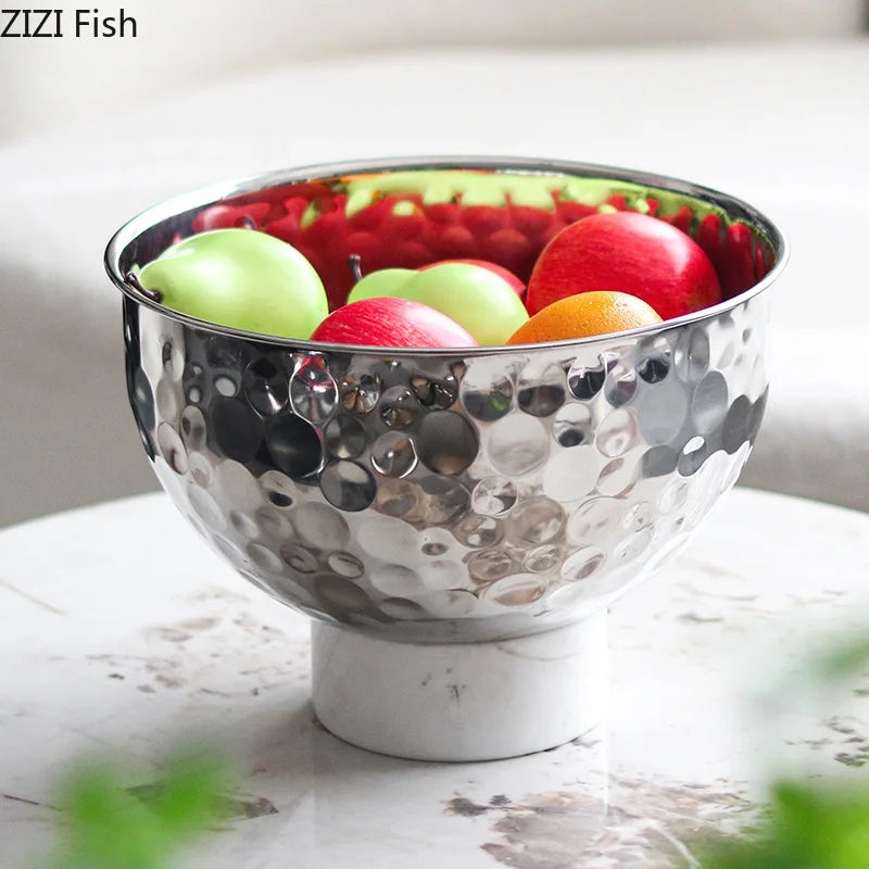 DecorBites™ Hammer Pattern Fruits Bowl: Elegant Storage Tray for Snacks, Nuts, and Desserts at Home