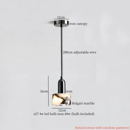 Lámpara colgante LED DecorBites™ color crema mármol: Lámpara colgante nórdica moderna para sala de estar, dormitorio y cocina.