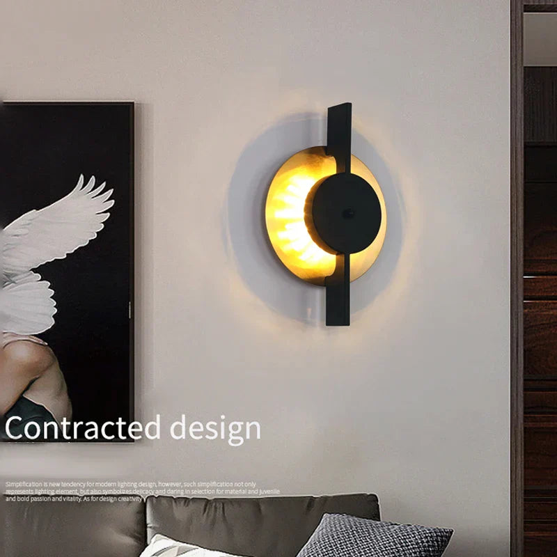 DecorBites™ Gold Iron Art Designer Sconce LED Decorative Wall Lamp