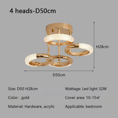 DecorBites™ Circle Ring LED Ceiling Light - Modern Minimalist Luxury Acrylic Bedroom Lighting Fixtures