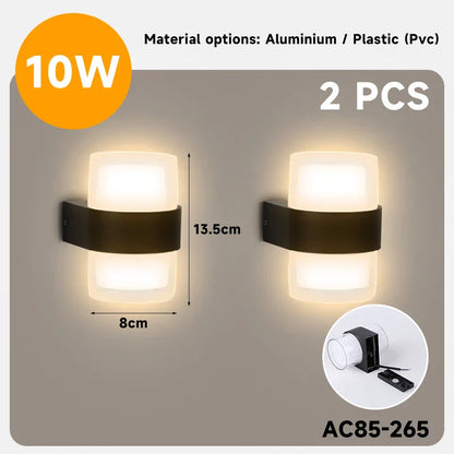DecorBites™ LED Wall Lamp: Interior & Exterior HomeDecor Light for Courtyard, Stair, Bedroom & Garden
