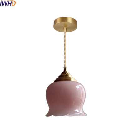 DecorBites™ Glass Copper Led Pendant Light: Nordic Modern Loft Decor for Bedroom, Kitchen, Bar