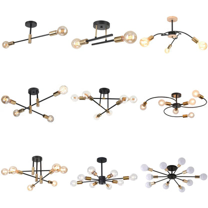 Decorbites™ Araña de Hierro Forjado Lámpara de Techo LED Accesorio de Iluminación Decorativa Moderna Vintage