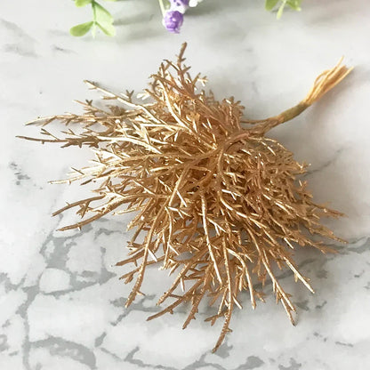 DecorBites™ Gold Hybrid Flower Cherry Stamen Berries Bundle for DIY Decor