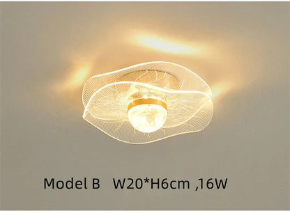 DecorBites™ Gold Acrylic LED Ceiling Light - Modern Nordic Style Lighting for Home Decor