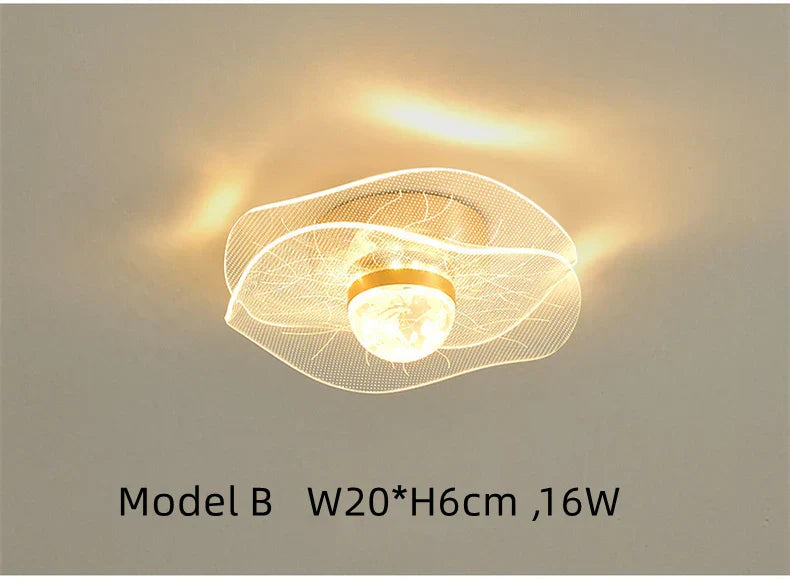Luz de Techo LED de Acrílico Oro Decorbites™ - Iluminación de Estilo Nórdico Moderno para la Decoración del Hogar