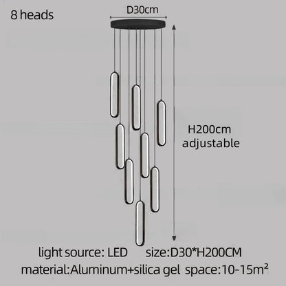 DecorBites™ LED Staircase Branch Chandelier for Modern Living & Dining Rooms