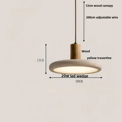 DecorBites™ LED Wood Pendant Lamp Dining Living Room Adjustable Light Fixture
