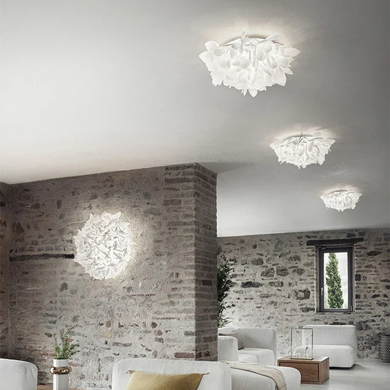 DecorBites™ LED Petal Ceiling Chandelier for Living Room, Dimmable Round Bedroom Lamp
