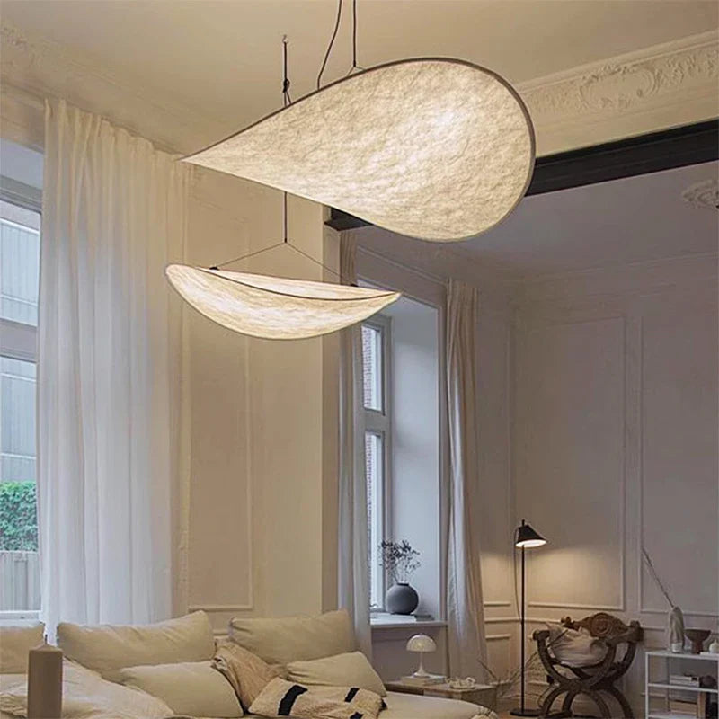 White Wabi Sabi Chandelier D100cm Zen Design