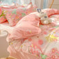 Decobites Cartoon Print Polyester Bedding Set Full Size Soft Duvet Cover Set