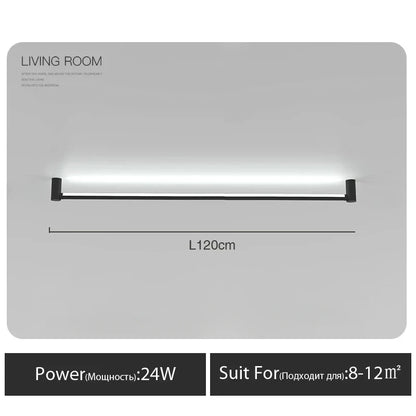 DecorBites™ Black Bar Linear Wall Light for Living and Dining Room Lighting