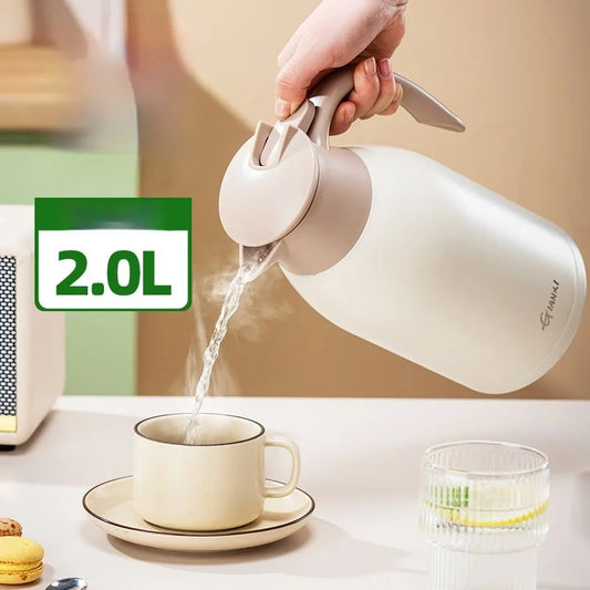 DecorBites™ Large 48-Hour Cold Bottle 2000ML Thermal Pot Hot Water Coffee Teapot