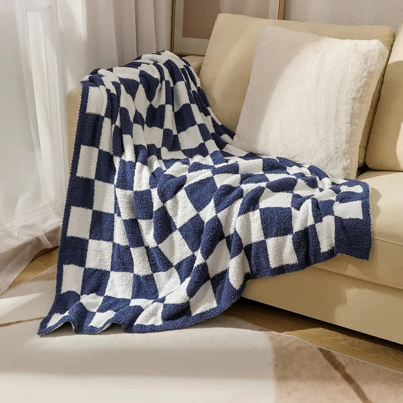 DecorBites™ Knit Checkerboard Blanket