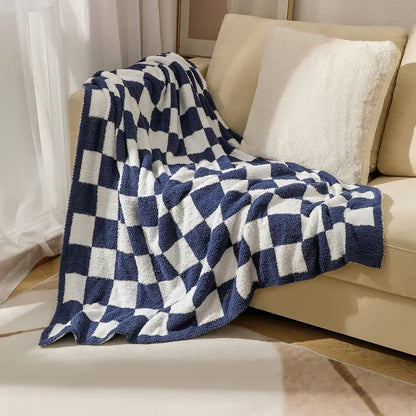 DecorBites™ Knit Checkerboard Blanket