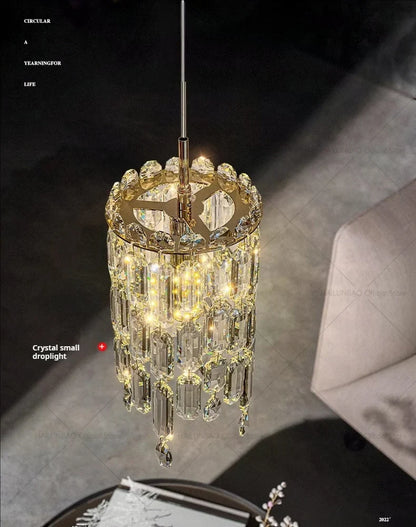 DecorBites™ Crystal Headboard Chandelier: Modern Luxury for Master Bedroom & Dining Room