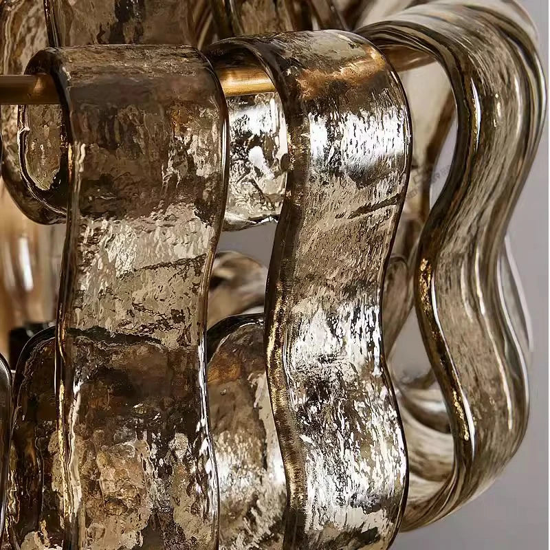 DecorBites™ Dark Brown Glass Wall Sconce Lamps, LED Decoration for Living Room, Aisle, Bedside