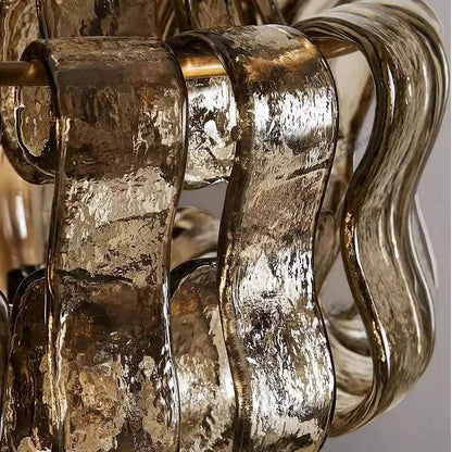 DecorBites™ Dark Brown Glass Wall Sconce Lamps, LED Decoration for Living Room, Aisle, Bedside