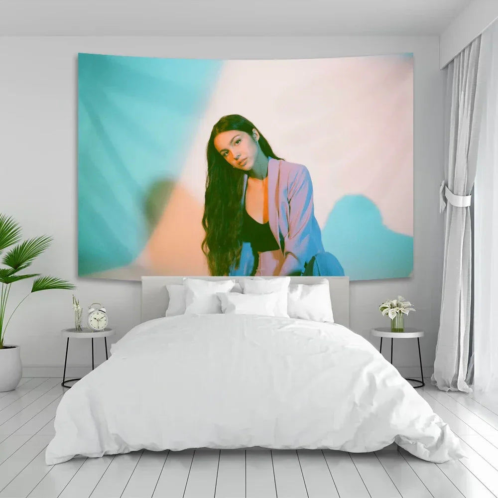 Decobites Olivia Tapestry Rodrigo's Album Aesthetics Bedroom Dorm Backdrop Gift