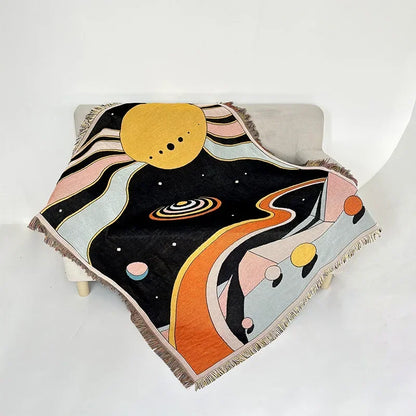 DecorBites™ Bohemian Classic Design Thread Blanket and Throw