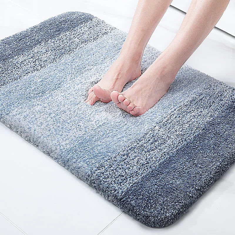 Decobites Gradient Color Thick Bath Carpet: Super Absorbent, Anti-slip Bathroom Rugs