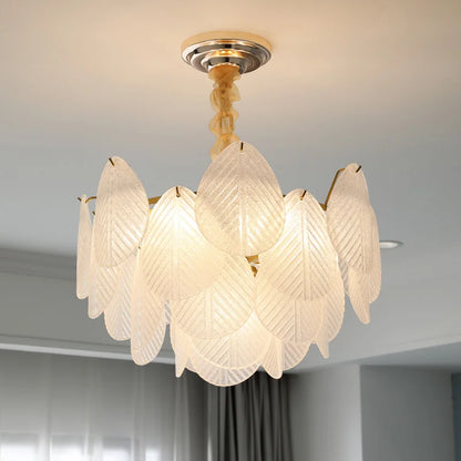 ديكوربايتس™ إضاءة غرفة معيشة فرنسية فاخرة من الكريستال الكريمي بتصميم حديث وبسيط باللون الأحمر الصافي