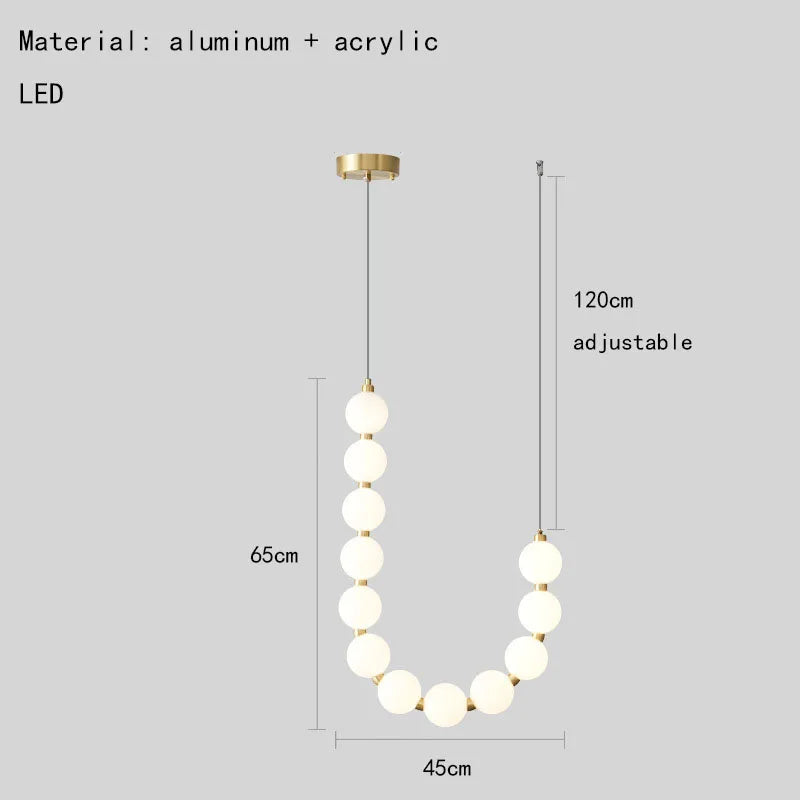 DecorBites™ Brass Round LED Pendant Lights Adjustable Wire Copper Aluminium Lamps
