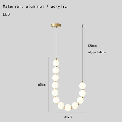 DecorBites™ Brass Round LED Pendant Lights Adjustable Wire Copper Aluminium Lamps