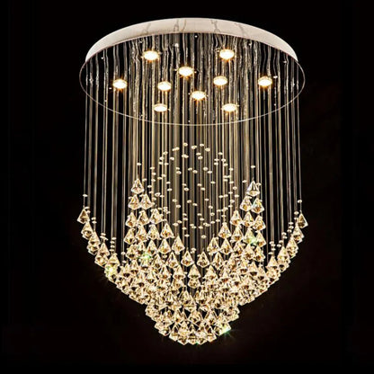 DecorBites™ Diamond Crystal Chandelier LED Living Room Hotel Lighting