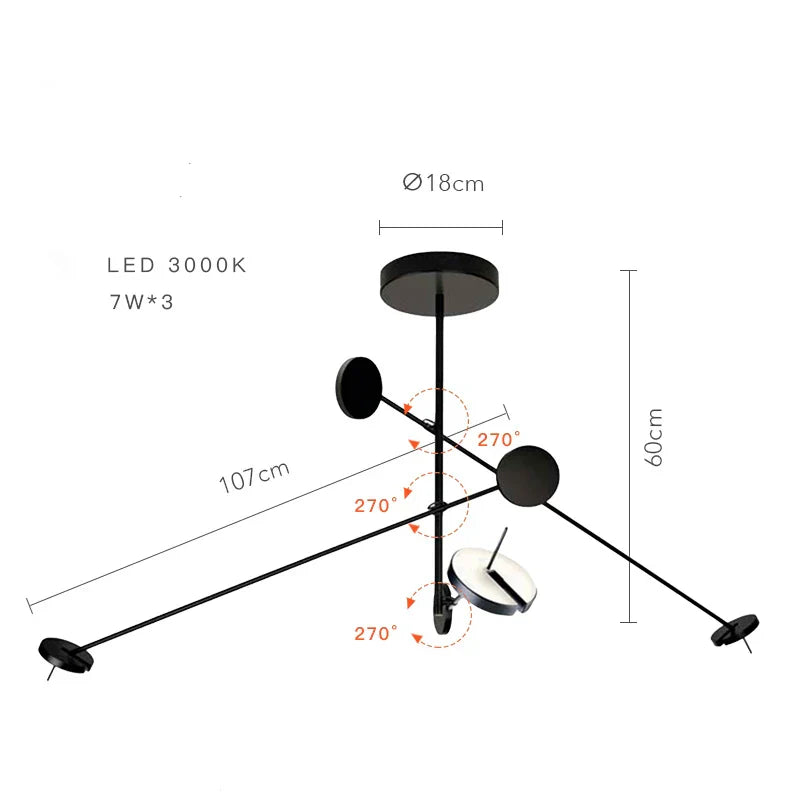 DecorBites™ Black Telescopic Wall Lamp with Adjustable Arm for Living Room and Bedroom