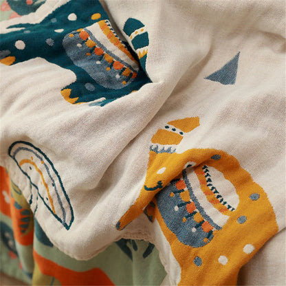 Toalla de baño infantil DecorBites™ de algodón de gasa de 5 capas - 120 x 150 cm