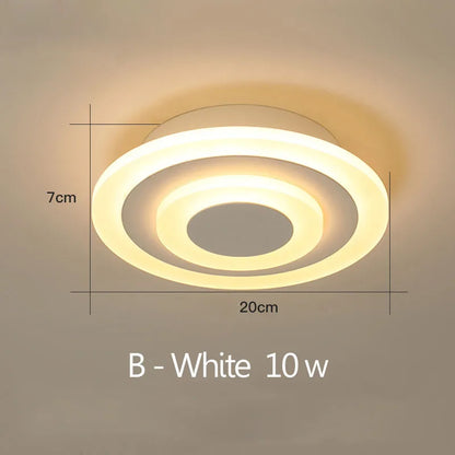 DecorBites™ LED Ceiling Light: Modern Round Square Lighting Fixture for Home Decor