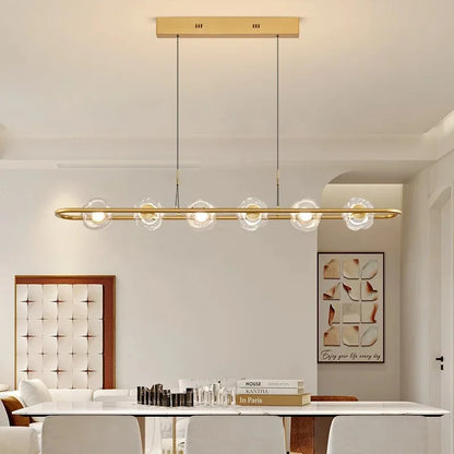 DecorBites™ Glass LED Chandelier Pendant Light for Home Bedroom Foyer Lighting