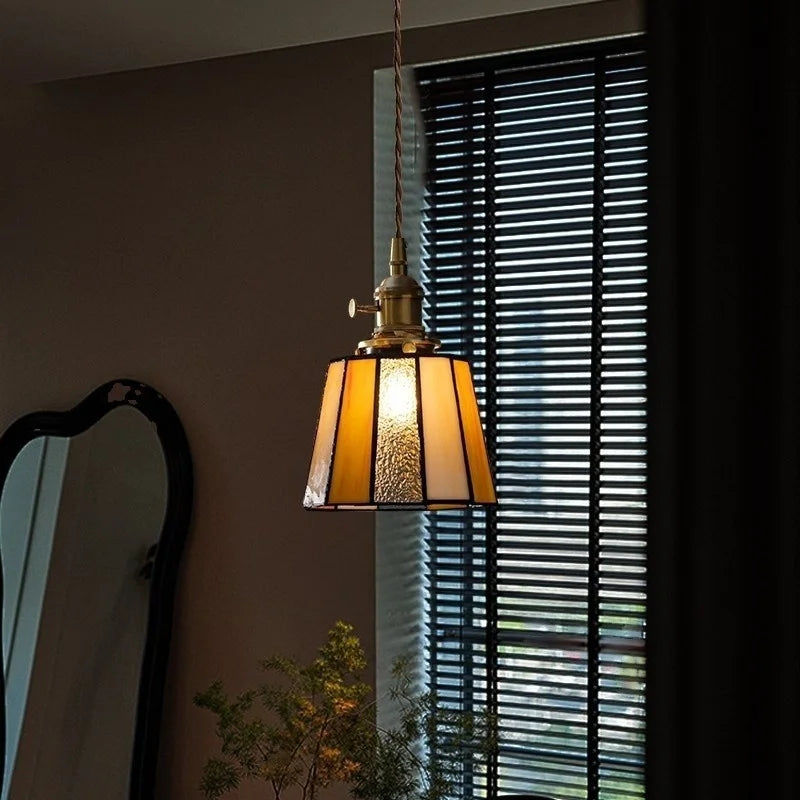 Copper LED Pendant Lamp Vintage 3-Head Bar Style