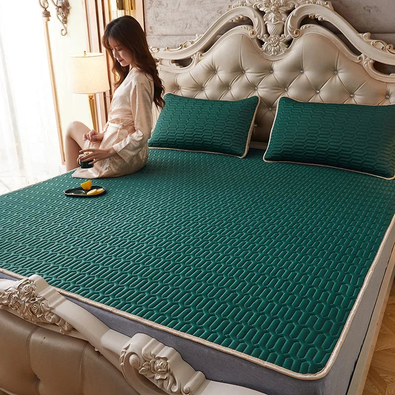 Decobites Summer Cooling Latex Bed Mat Set - Breathable & Comfortable