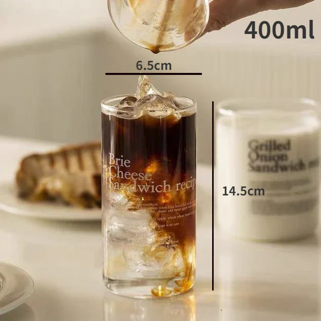 DecorBites™ Glass Coffee Mug Tea Milk Beer Tumbler Heat-resistant Drinking Cup