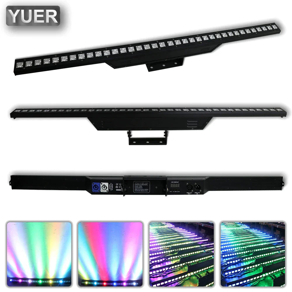 Decorbites™ Luz de Pared de Lavado con Haz LED RGB para Efectos Estroboscópicos de DJ, Disco y Escenario