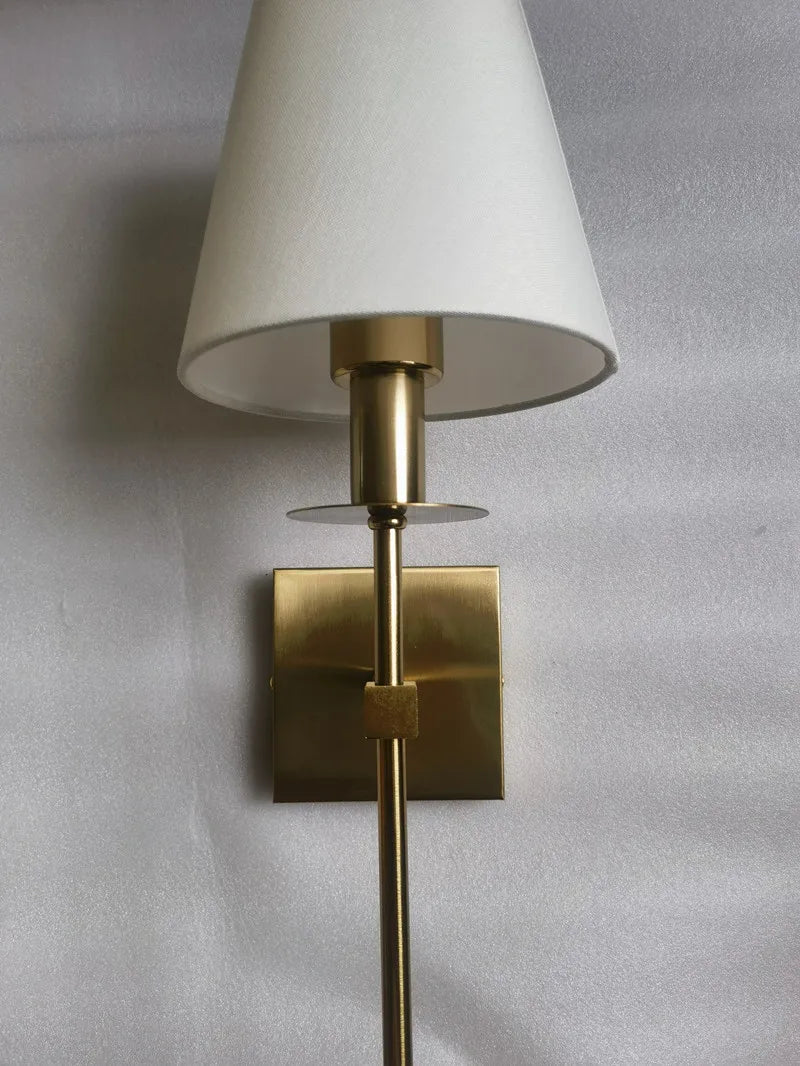 DecorBites™ Cloth Lampshade Wall Sconce for Home Decor & Bathroom Mirror Light