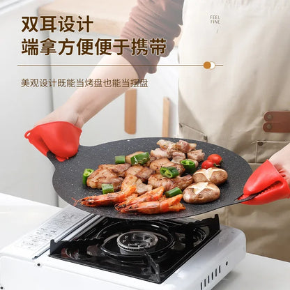 DecorBites™ Korean Style Octagon BBQ Plate Non-stick Grill Pot Frying Pan Kitchen Accessories