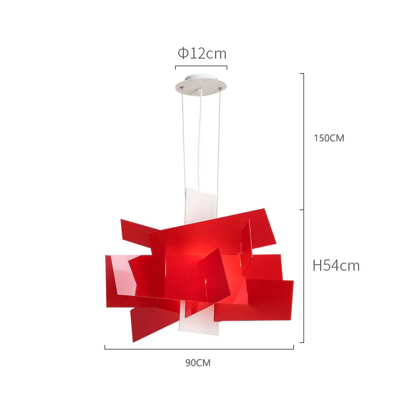 مصابيح معلقة على شكل أوراق أكريليك من ديكوربايتس™: إضاءة سقف عصرية معلقة لجزيرة المطبخ وغرفة المعيشة