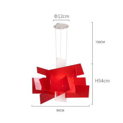 مصابيح معلقة على شكل أوراق أكريليك من ديكوربايتس™: إضاءة سقف عصرية معلقة لجزيرة المطبخ وغرفة المعيشة