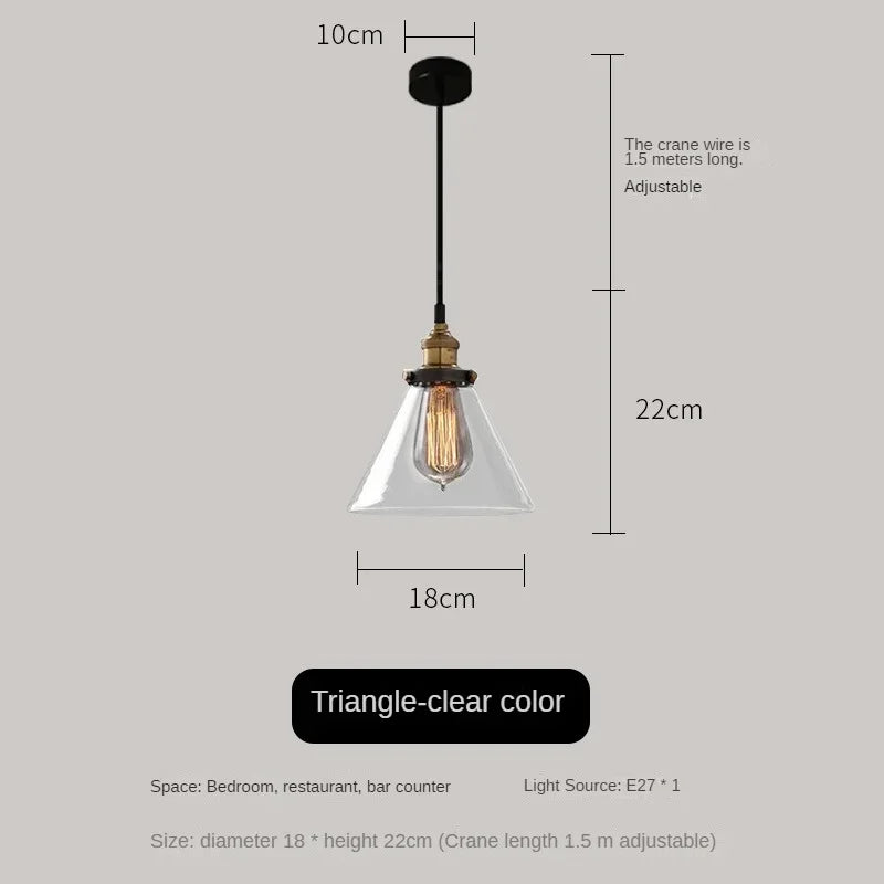Decorbites™ Bernsteinfarbenes Vintage-Glas-Pendant-Licht für elegante Esszimmer-Dekoration